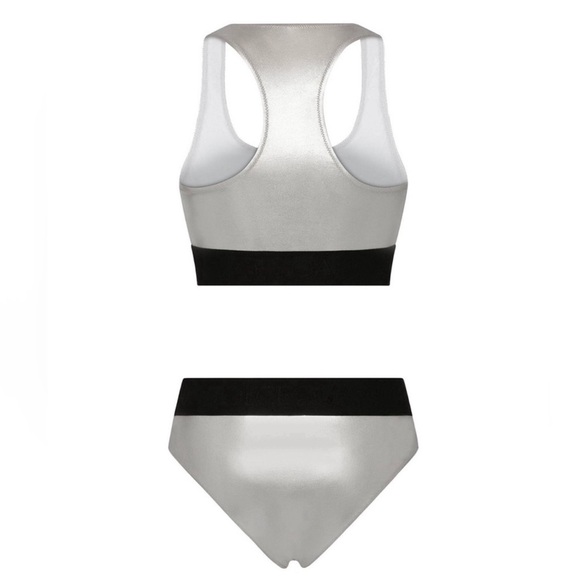 Kim Dolce & Gabbana Foiled Bikini Swimsuit With Branded Elastic Sz IV (4) US 10 - Picture 2 of 6